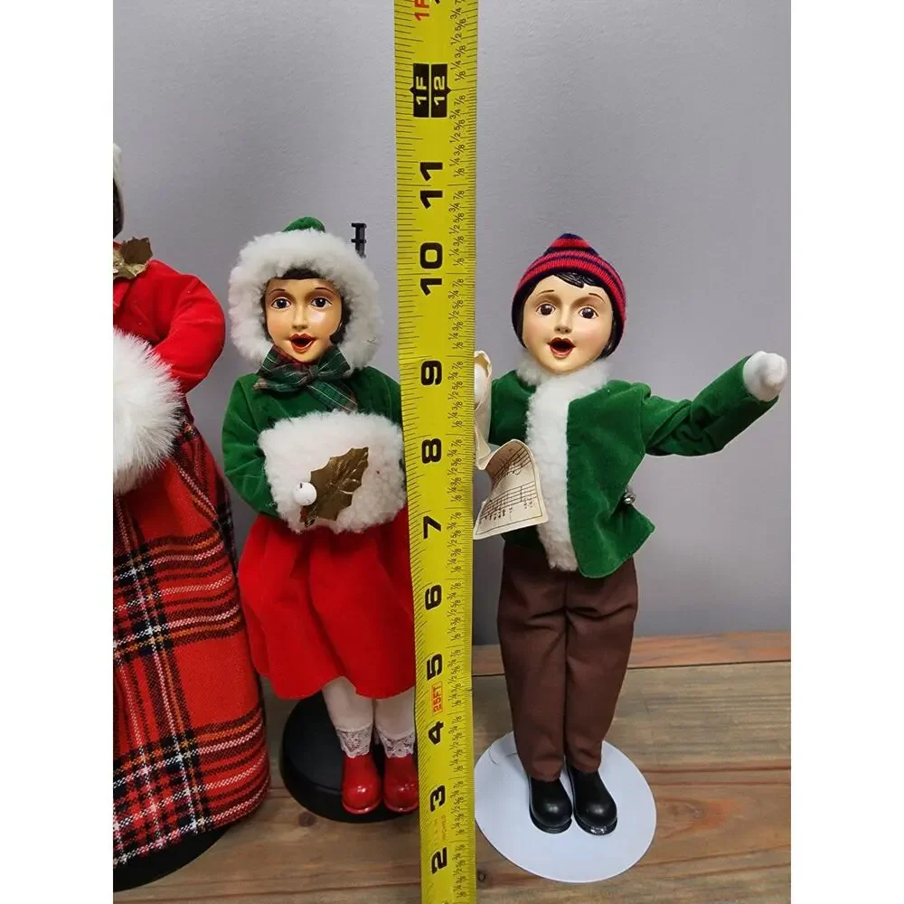 Vintage 1986 BRINN'S Collectible Edition Christmas Caroler Dolls Figurine Set